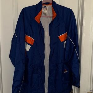 adidas Navy Blue and Orange Retro Windbreaker Jacket
